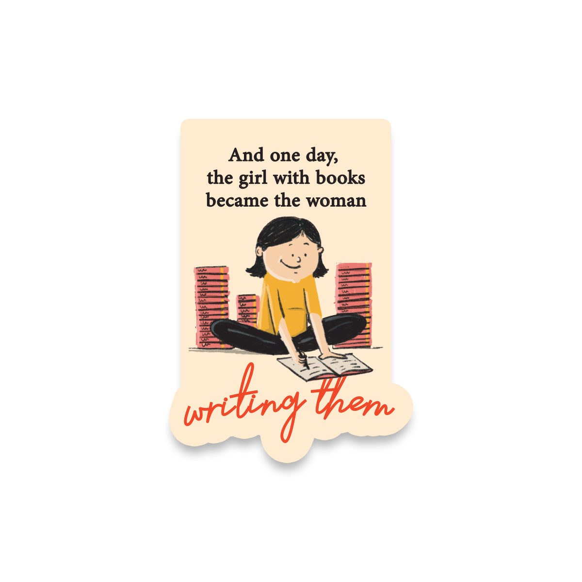 Girl with the books bookmark - Magnetic Coverimage