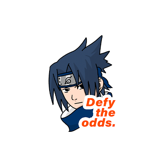 Sasuke Uchiha - Naruto laptop sticker DefytheoddsSasukeUchiha