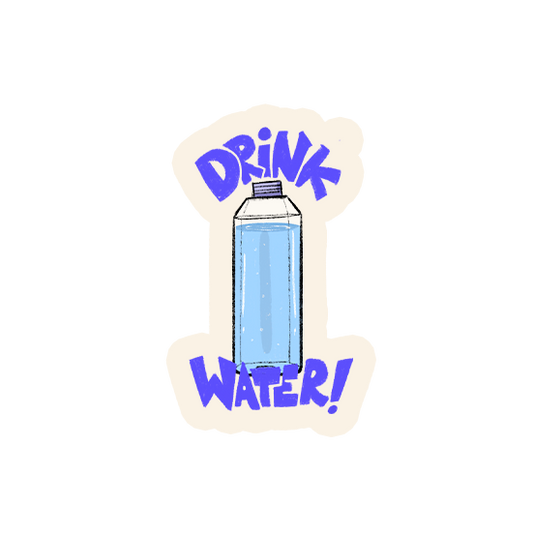 Drink water laptop sticker Drinkwater
