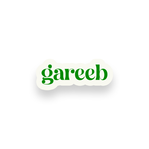 Gareeb english laptop sticker Gareeb-english