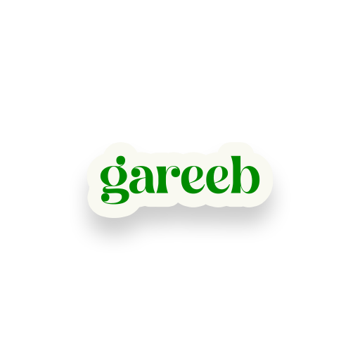 Gareeb english laptop sticker