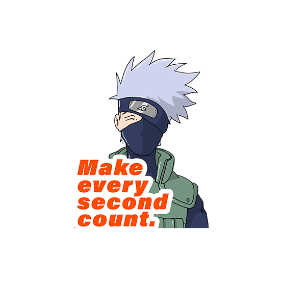 Kakashe Sensei- Naruto laptop sticker Makeeverysecondcount-kakshe