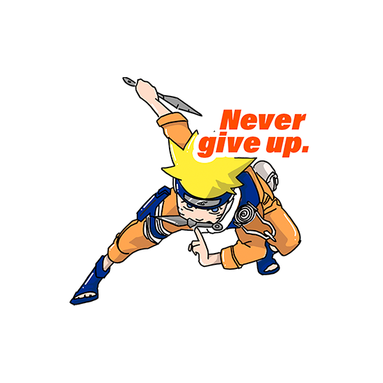 Never give up - Naruto laptop sticker NeverGiveup-Naruto