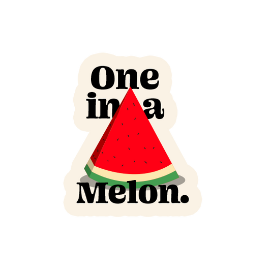 One in a melon laptop sticker Oneinamelon