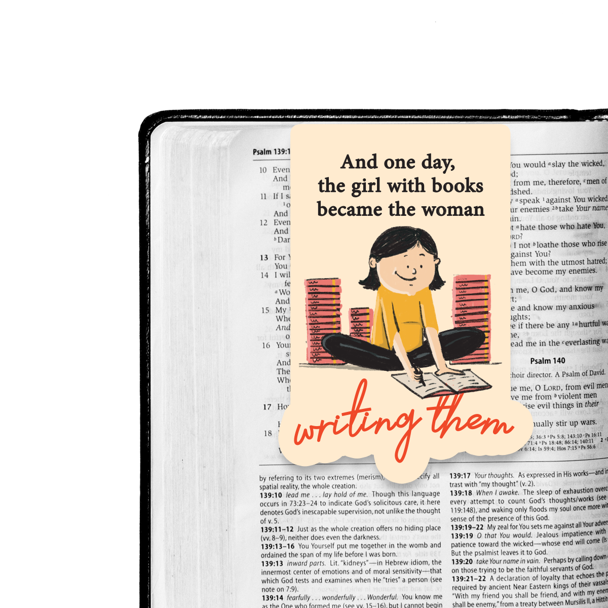 Girl with the books bookmark - Magnetic Productimage