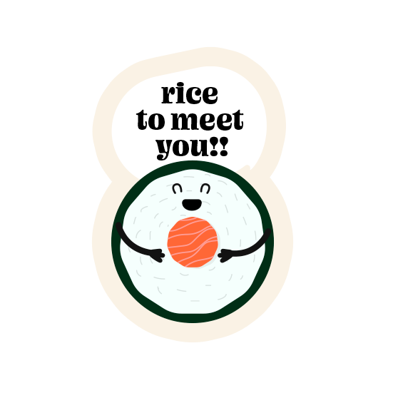 Rice to meet you laptop sticker Ricetomeetyou