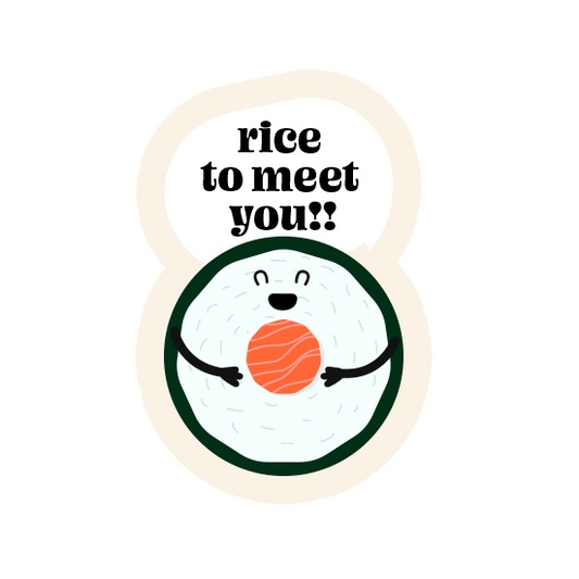 Rice to meet you laptop sticker Ricetomeetyou