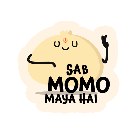 Sab momo maya hai laptop sticker Sabmomomayahai