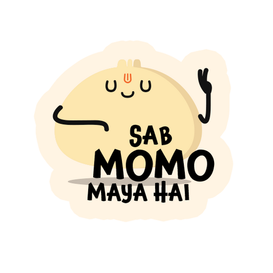 Sab momo maya hai laptop sticker Sabmomomayahai