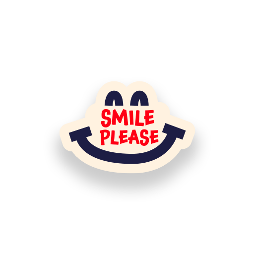 Smile Please laptop sticker Smileplease