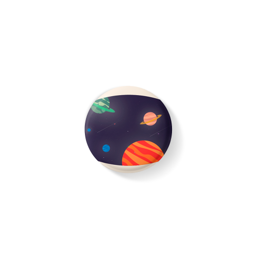 Space suit round pin badge (44mm) Space_1