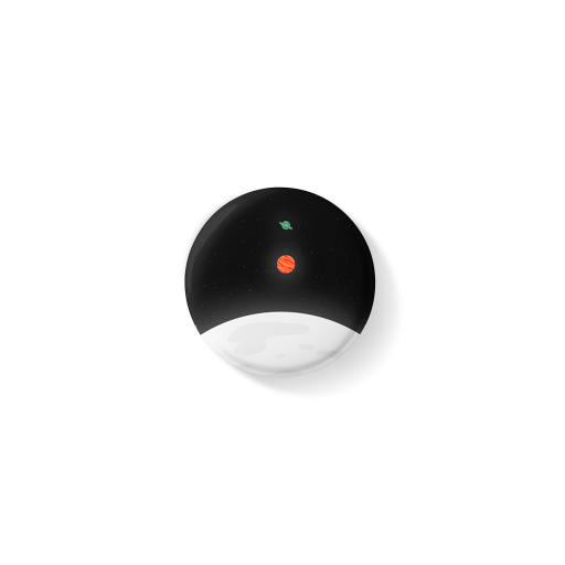 Space round pin badge (44mm) Space_2