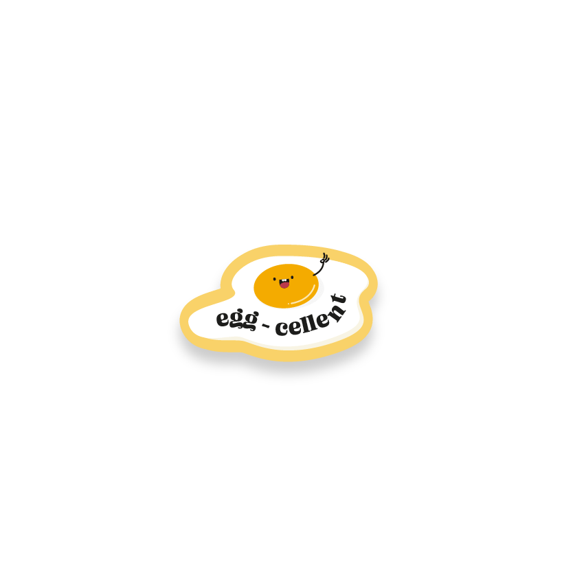 eggcellent laptop sticker - The Gareeb Store