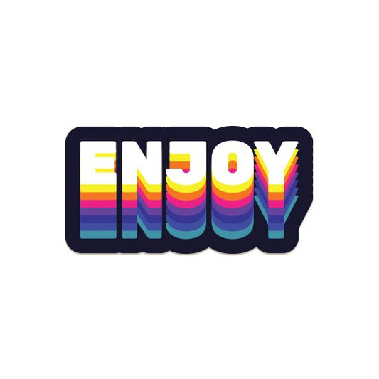 Enjoy! Vibrant Laptop sticker - The Gareeb Store