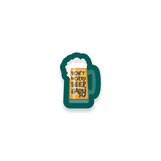 Dont worry beer happy laptop sticker stickers_dontworrybeerhappy