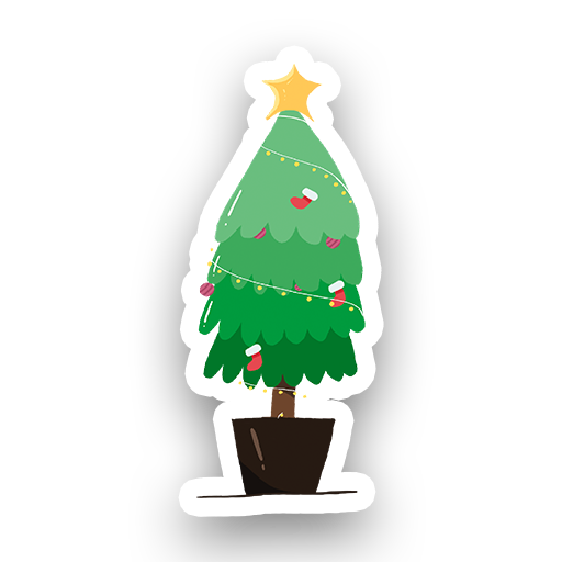 Christmas tree sticker