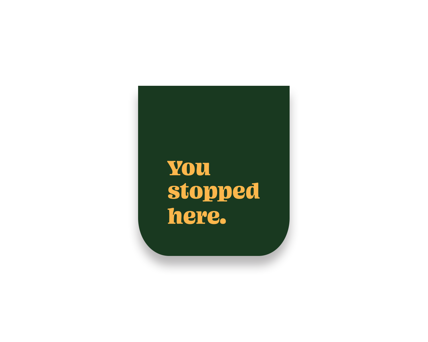 You stopped here magnetic bookmark Coverimage