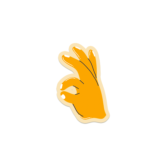 beautiful hand signal cool laptop sticker