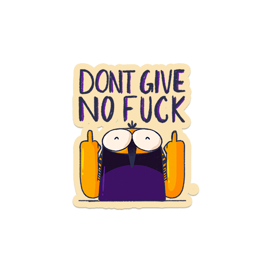 Owl stickers Owl-Dontgivenofuck