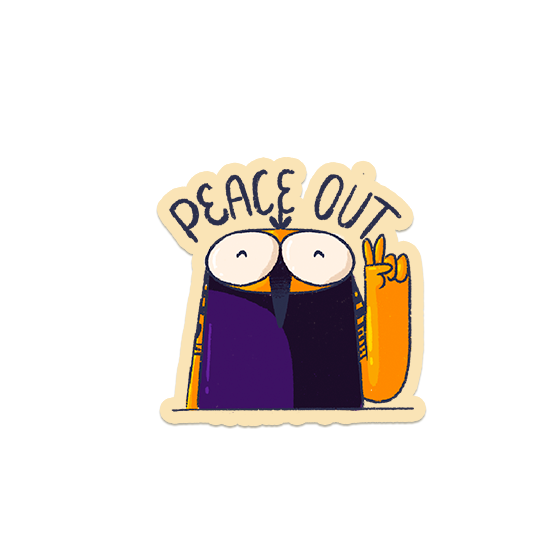 Owl stickers Owl-Peaceout