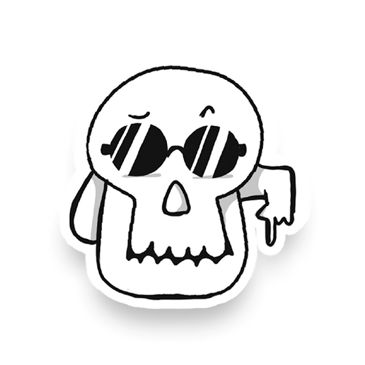Skeleton Bookmark - Slide-in Skull