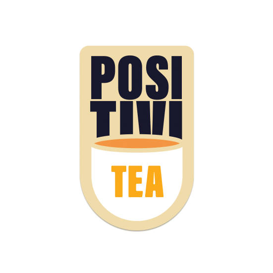 Positivitea cool laptop sticker