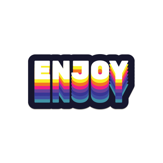 Enjoy colorful text cool laptop sticker