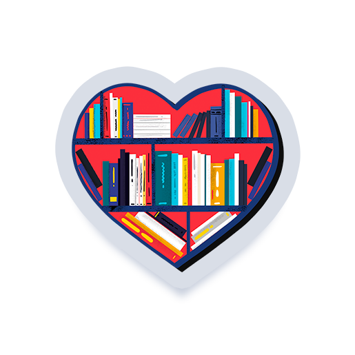 Heart Bookshelf Laptop sticker bookshelf_f0823c41-2e1b-40cb-b739-ff789fa559e9