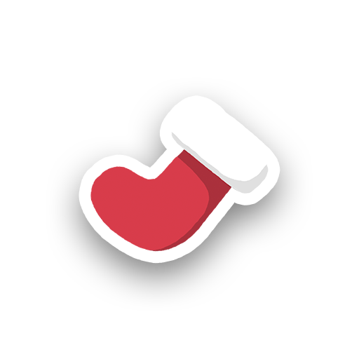 Christmas sock sticker
