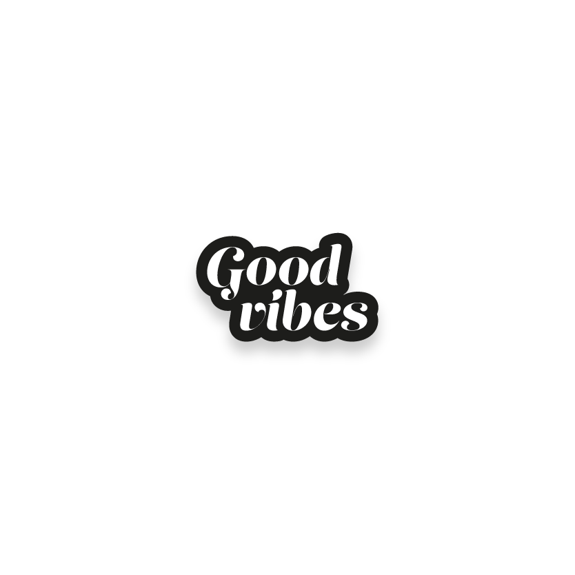 Good vibes laptop sticker glossy stickers_goodvibes