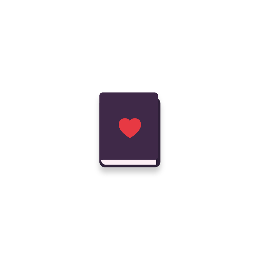 Heart book laptop sticker stickers_heartbook