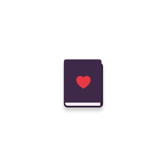 Heart book laptop sticker stickers_heartbook