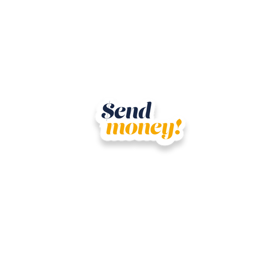 Send money laptop sticker white stickers_sendmoney