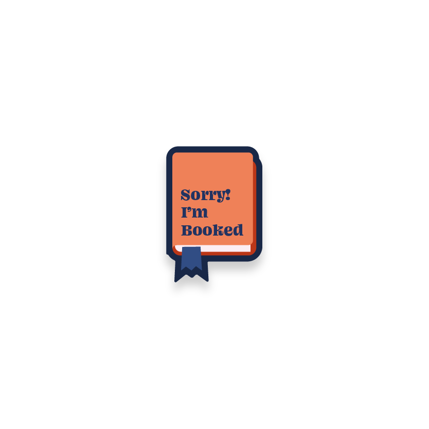 Sorry i'm booked laptop sticker stickers_sorryI_mbooked