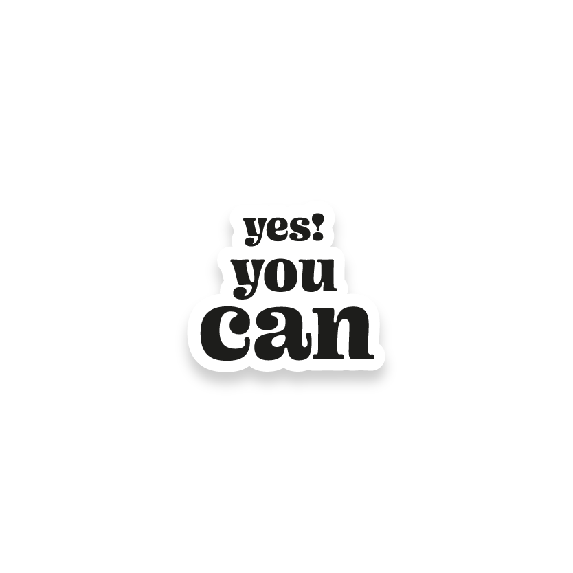 Yes! you can laptop sticker stickers_yes_youcan