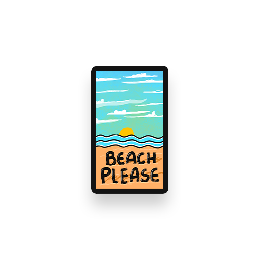 Beach please laptop sticker