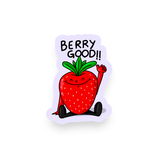 Berry good laptop sticker
