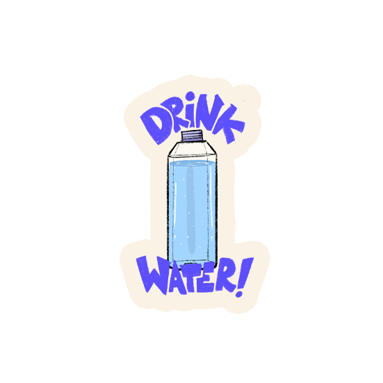 Drink water laptop sticker