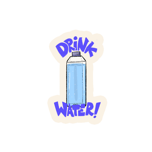 Drink water laptop sticker