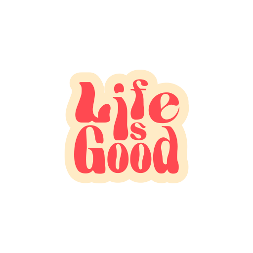 Life is good laptop sticker Lifeisgood