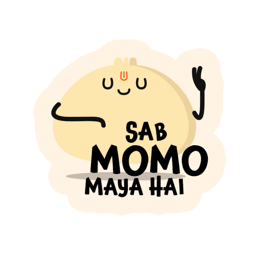 Sab momo maya hai laptop sticker