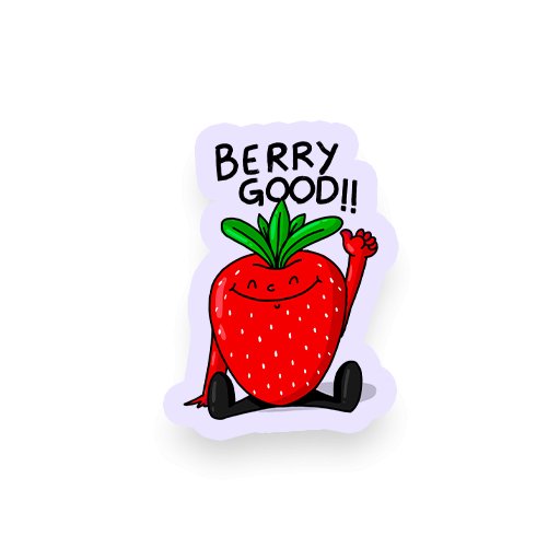 Berry good pun laptop sticker - The Gareeb Store