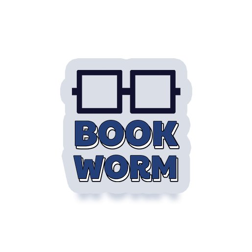 Book Worm Laptop sticker - The Gareeb Store