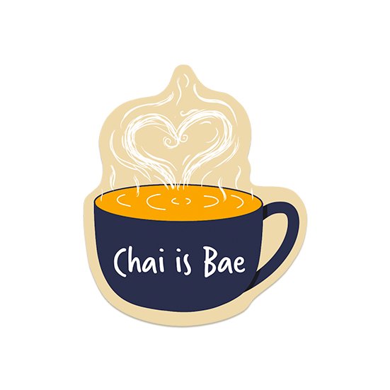 Chai Is Bae! Laptop sticker chai-is-bae-laptop-sticker-578005