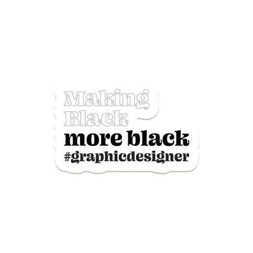 Making black more black laptop sticker