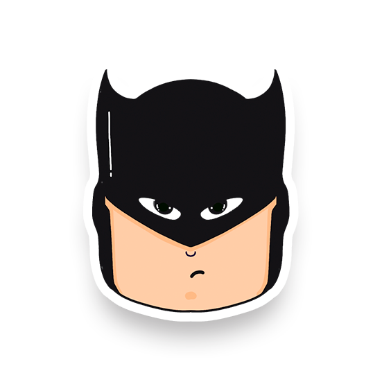 Cute batman face bookmark for books