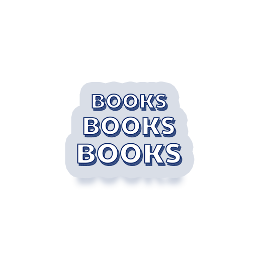 Books books books text cool laptop sticker