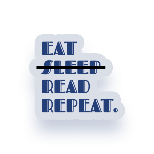 Eat, sleep, read, repeat cool laptop sticker