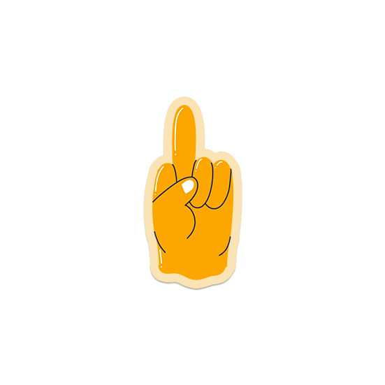 NSFW middle finger hand signal cool laptop sticker