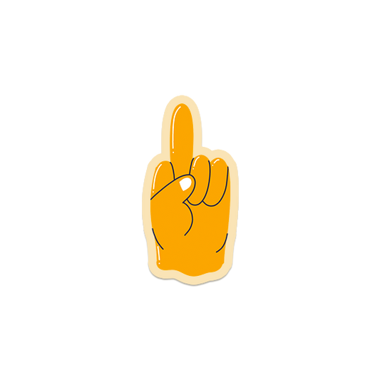 NSFW middle finger hand signal cool latop sticker
